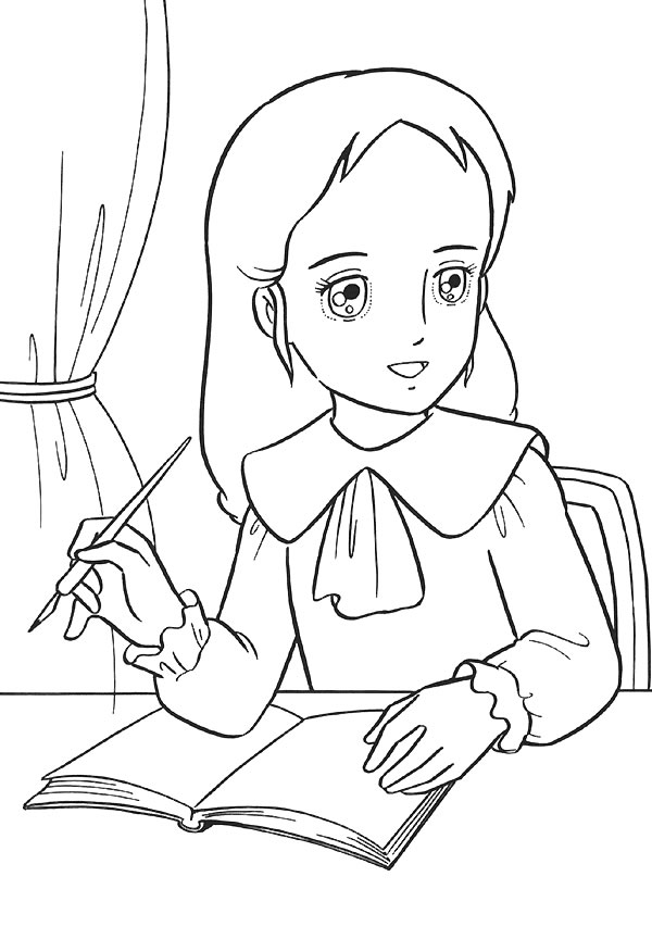 coloriage à dessiner princesse sarah a colorier