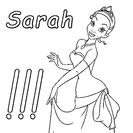 coloriage  imprimer princesse sarah