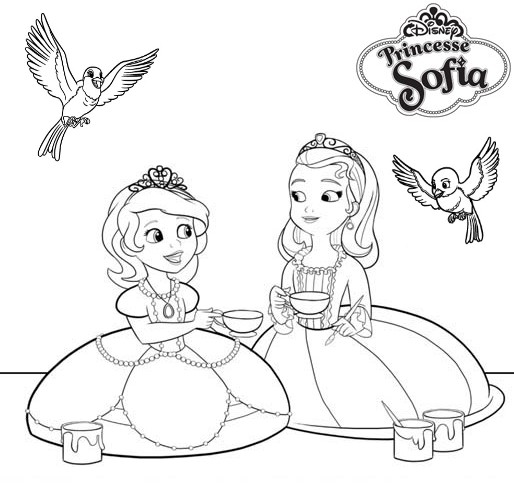 Coloriage Princesse Sofia Hugolescargot  - coloriage gratuit princesse sofia