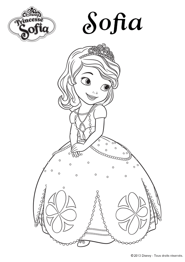 coloriage  dessiner princesse sofia a colorier