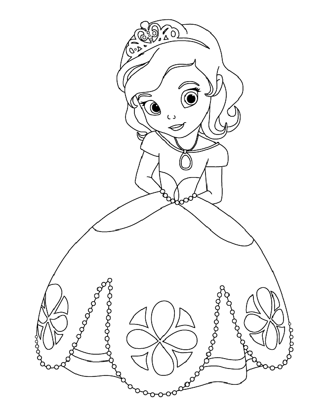 coloriage de princesse sofia gratuit en ligne