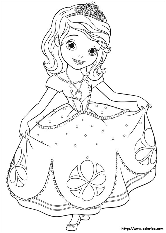 coloriage de princesse sofia gratuit en ligne