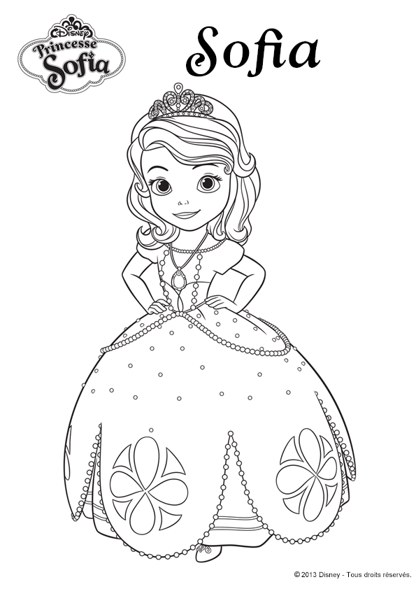 coloriage princesse sofia a colorier