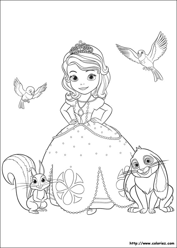 dessin  imprimer princesse sofia gratuit