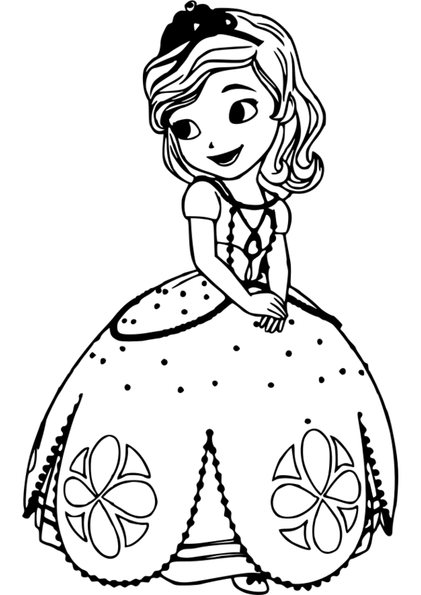 Coloriage Fille Princesse Imprimer