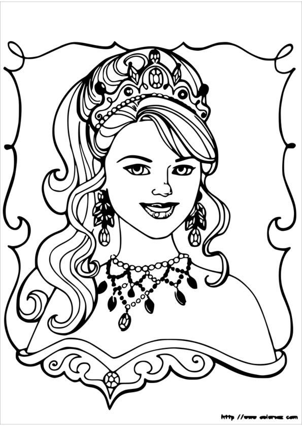 coloriage princesse fille