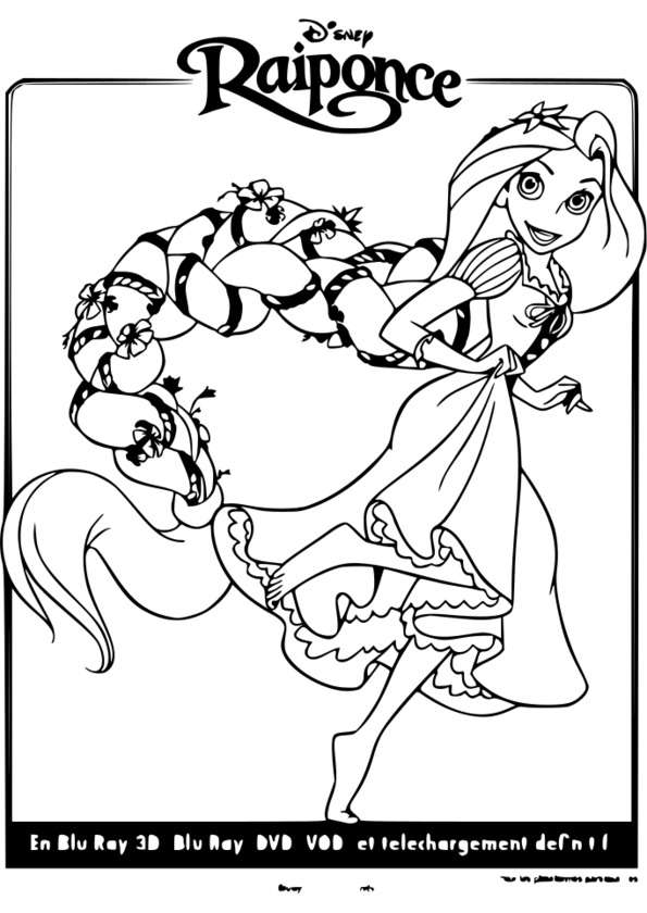 coloriage princesse qui danse