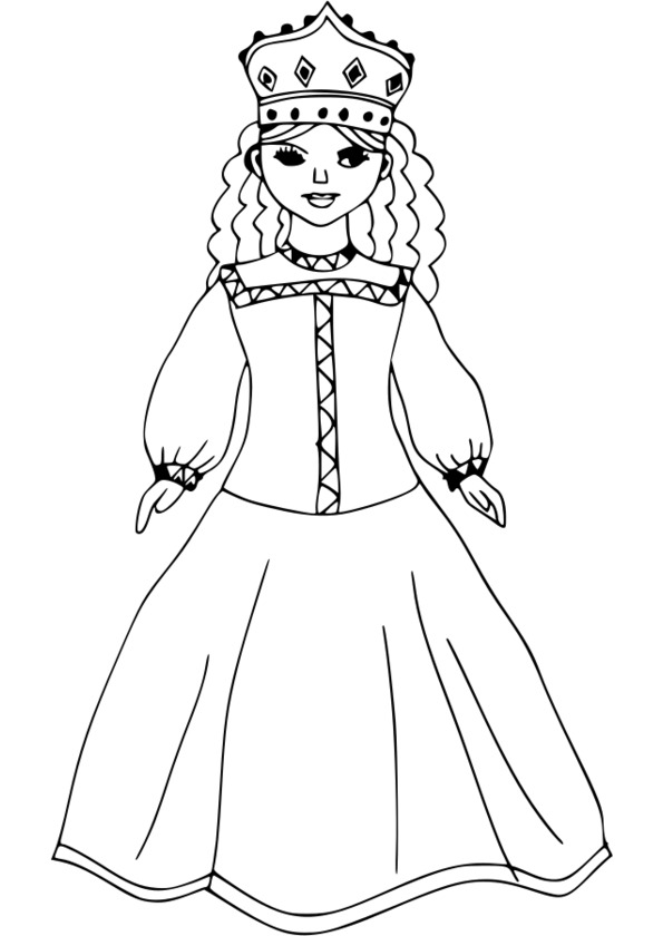 coloriage princesse à imprimer reine des neiges