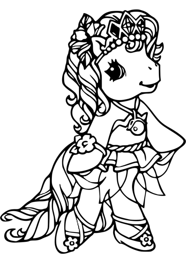 coloriage princesse moyen age