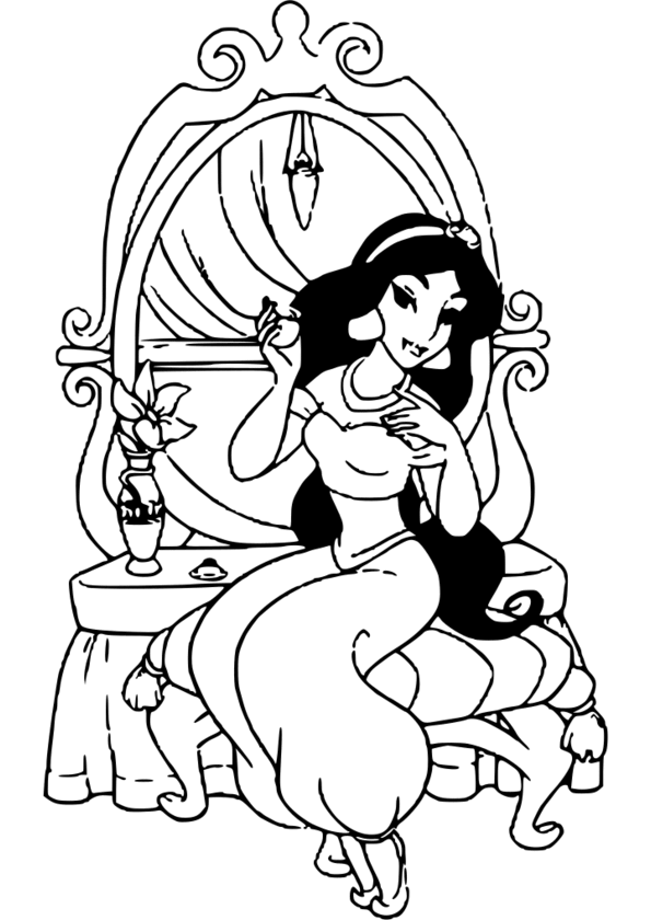 Coloriage Noel Princesse Disney