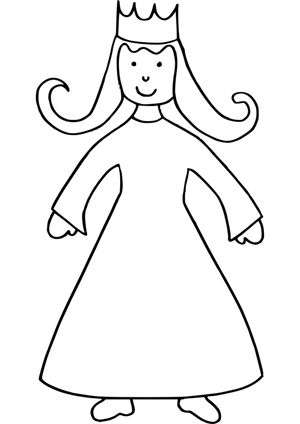 coloriage princesse format a4