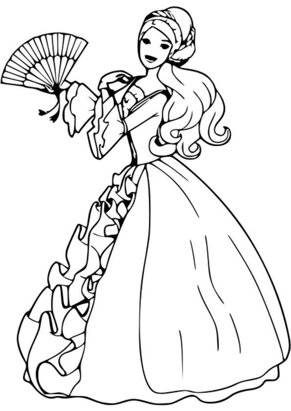 coloriage princesse magique