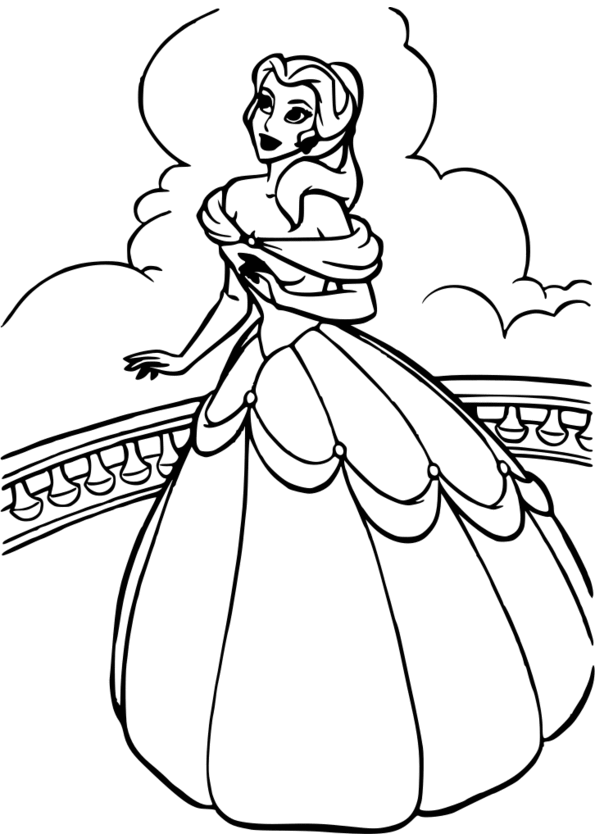 coloriage princesse a cheval gratuit