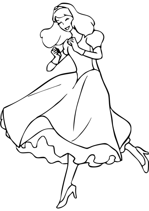 coloriage princesse volante