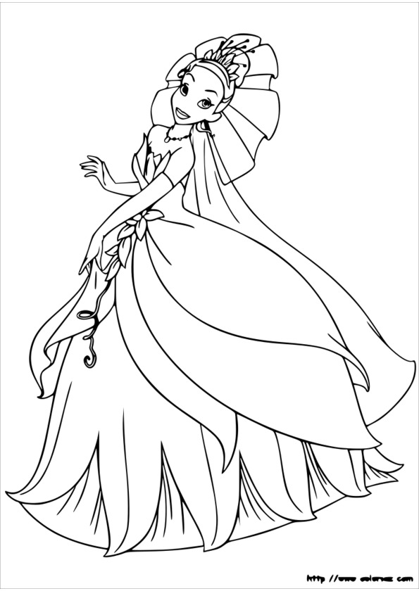 coloriage princesse barbie