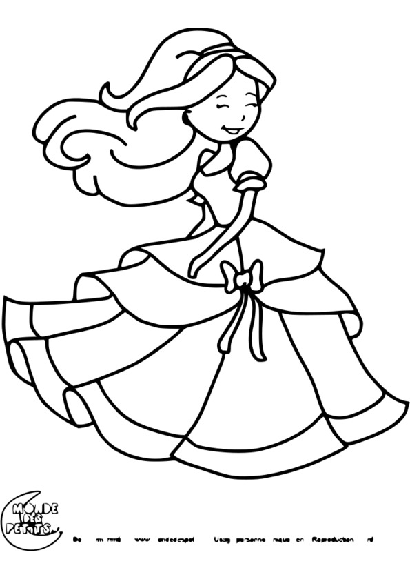 coloriage princesse barbie à imprimer