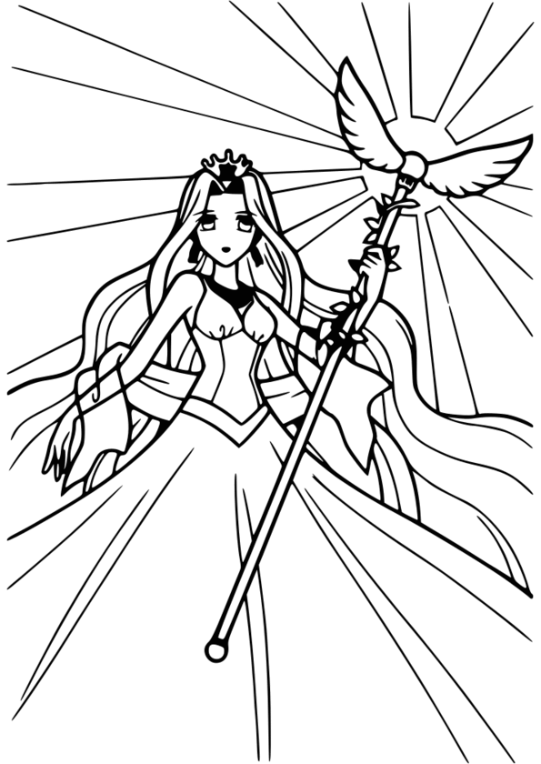 coloriage princesse a cheval gratuit