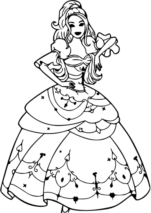 coloriage princesse belle au bois dormant à imprimer