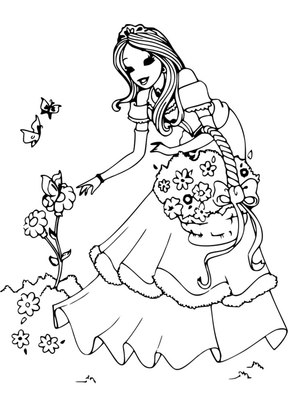 136 dessins de coloriage Princesse à imprimer