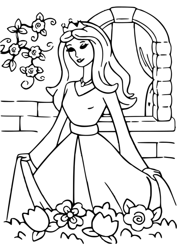 imprimer coloriage princesse