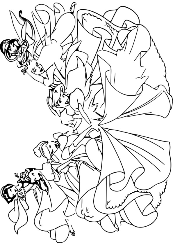 Coloriage204 Coloriage Princesse Disney Gratuit