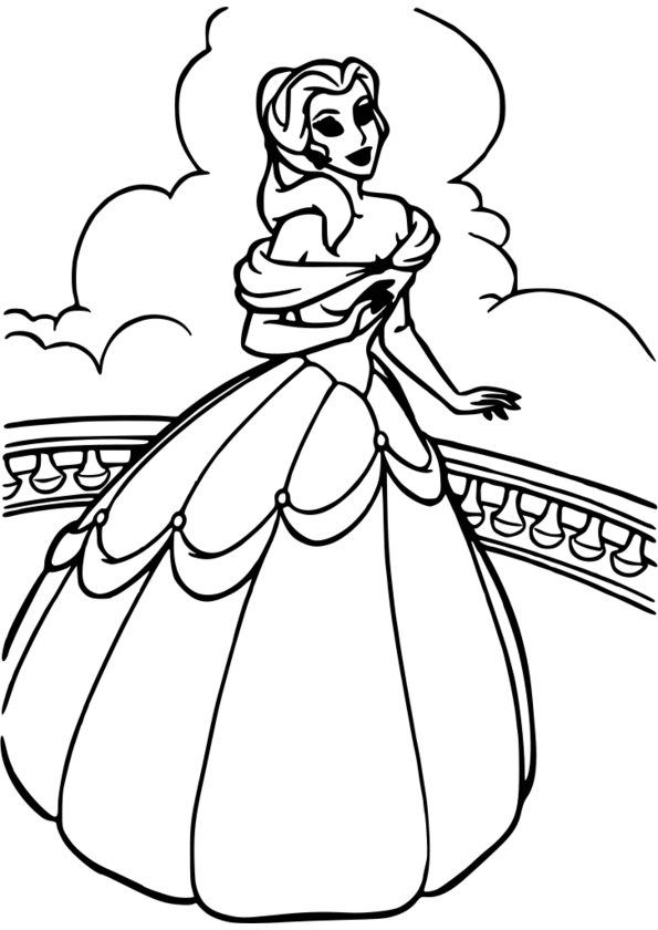 coloriage princesse noel imprimer