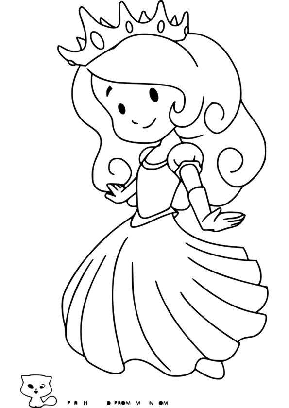 coloriage princesse   habiller Voir le dessin