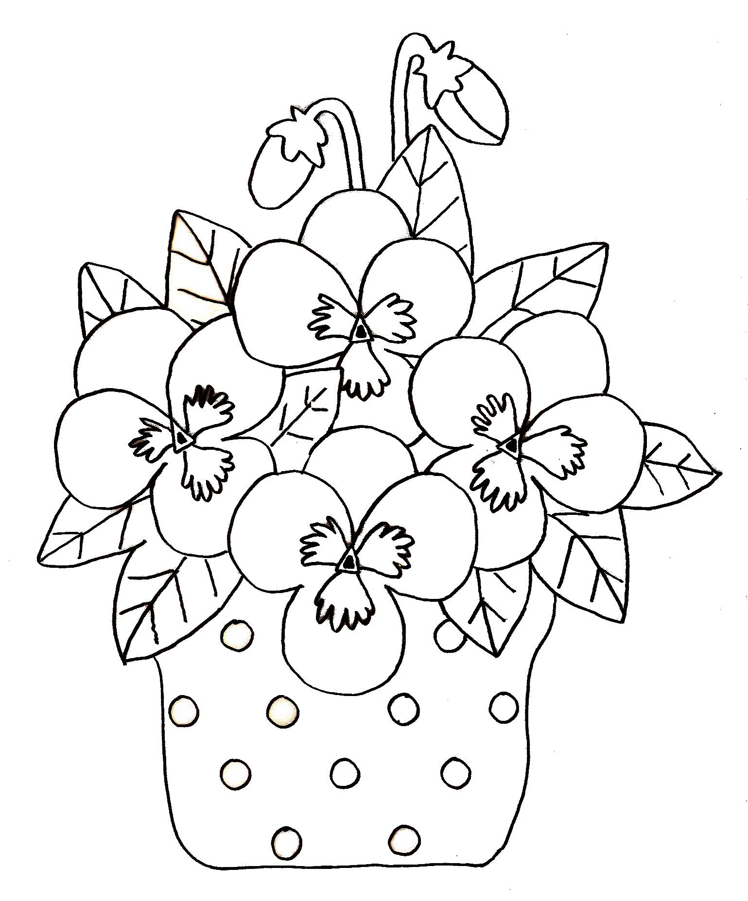 coloriage printemps fleurs