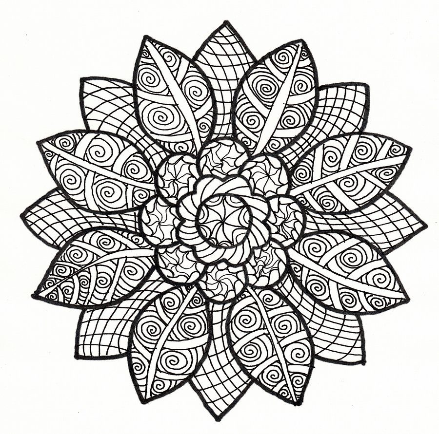 98 dessins de coloriage Printemps Fleurs   imprimer coloriage MANDALA PRINTEMPS