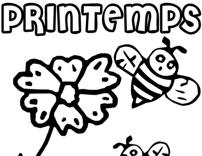 coloriage maternelle printemps à imprimer