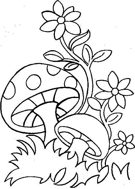 coloriage paysage printemps imprimer