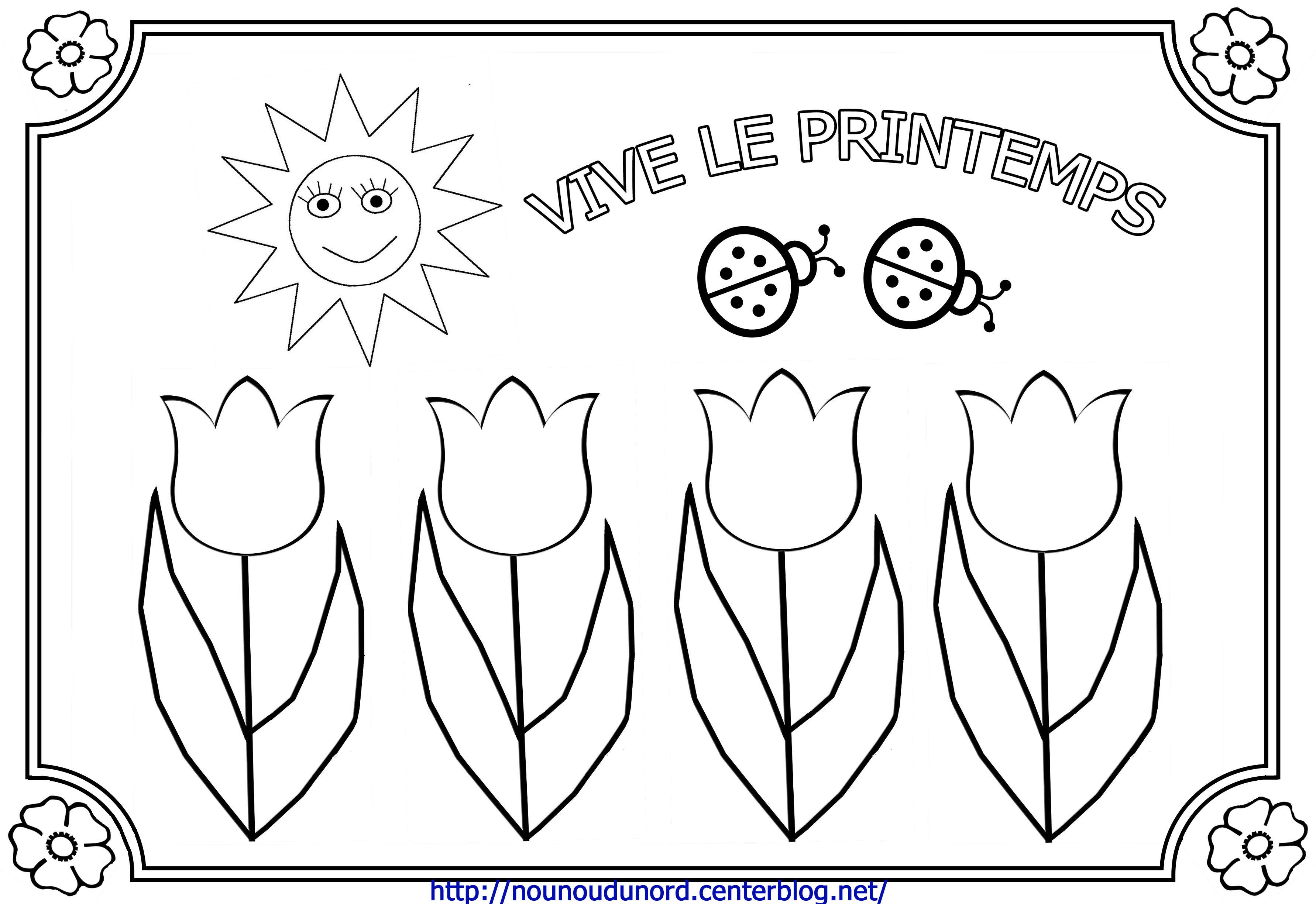 dessin printemps ps