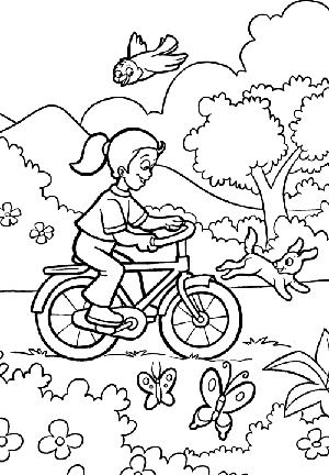 coloriage à dessiner saison printemps