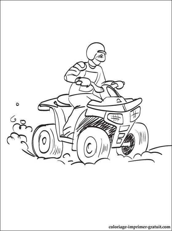 Coloriage De Quad Coloriage Quad Suzuki Quad Sport