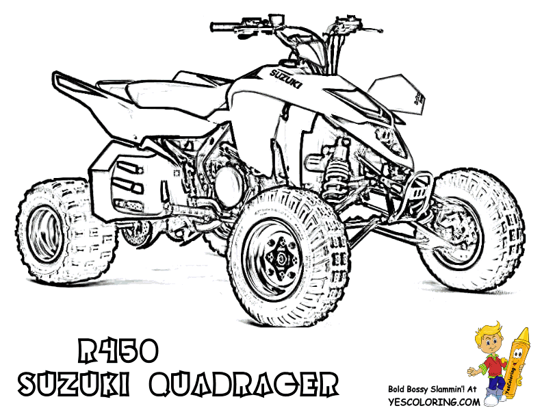 Coloriage De Quad A Imprimer Coloriage Dessiner Quad Yamaha