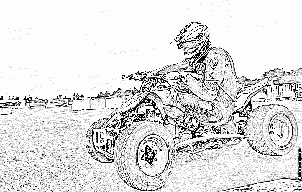 coloriage moto quad a imprimer