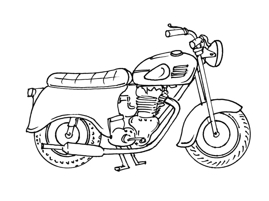 coloriage à dessiner quad moto