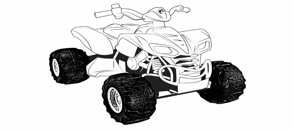 coloriage quad raptor