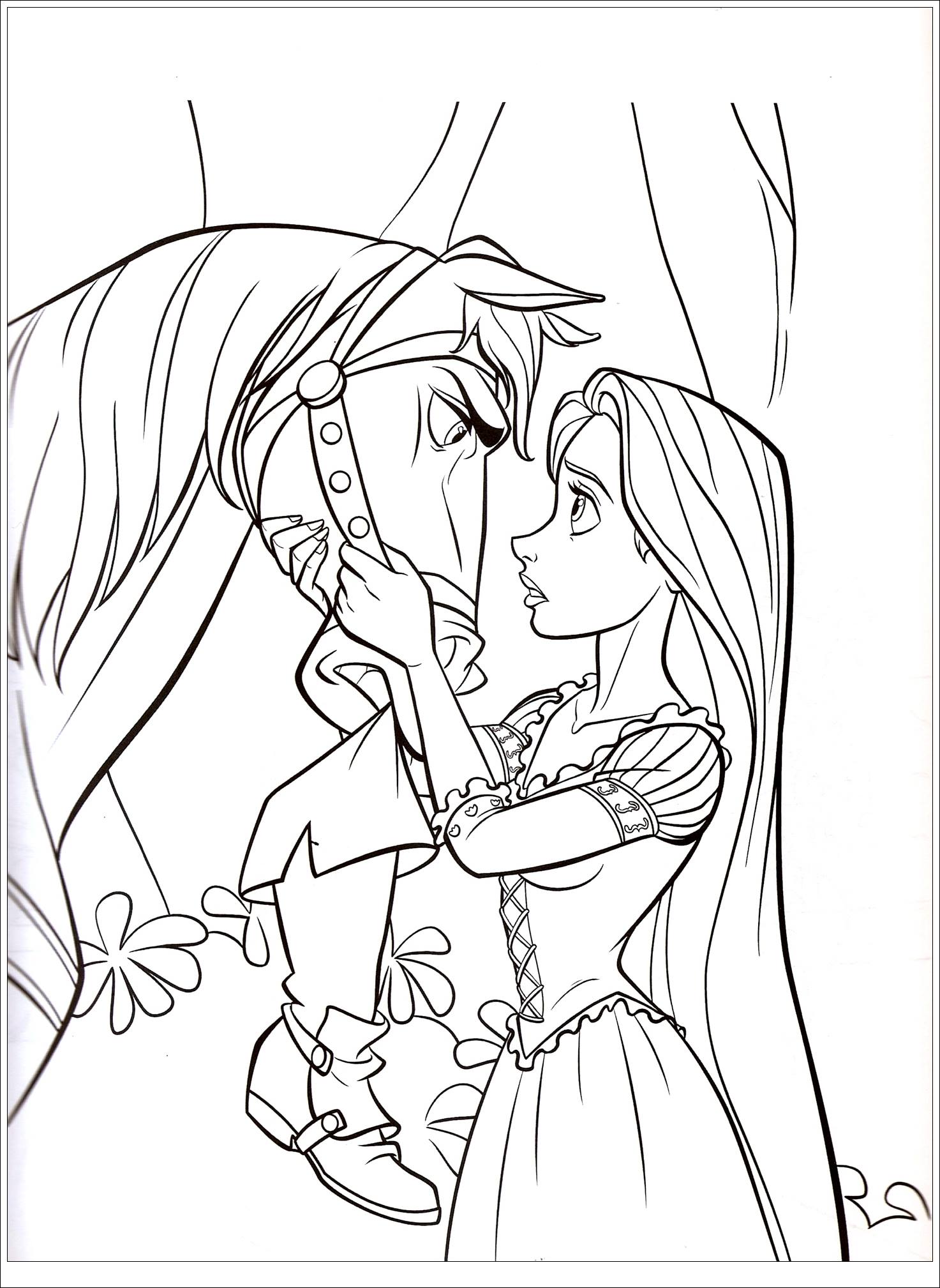 coloriage raiponce a imprimer disney