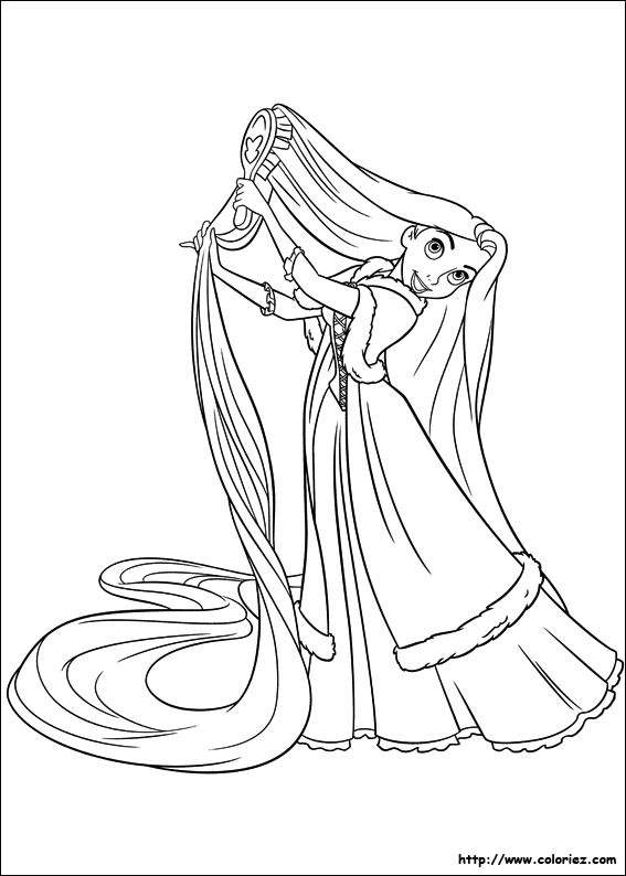 coloriage raiponce en ligne