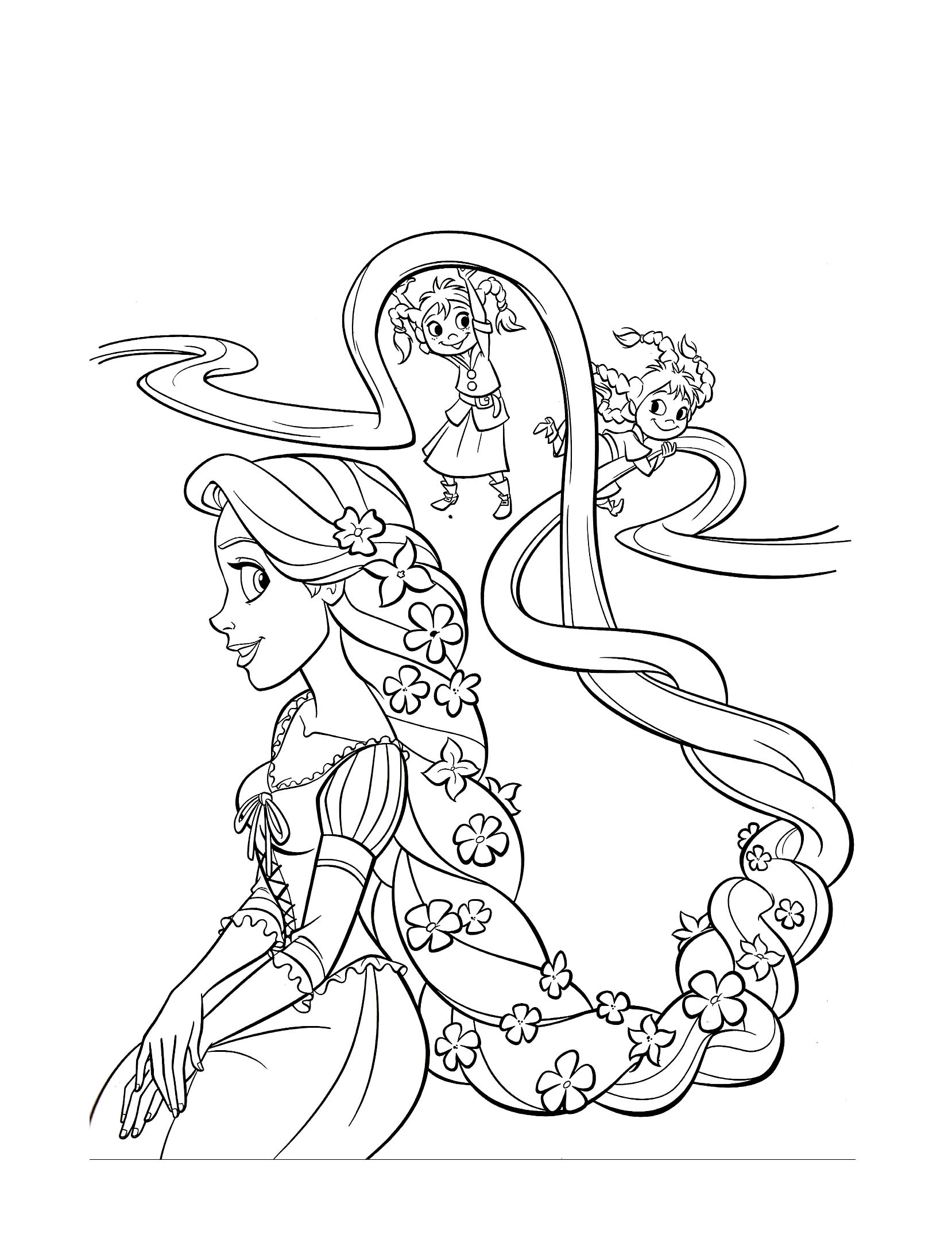 coloriage ƒ dessiner raiponce et ariel