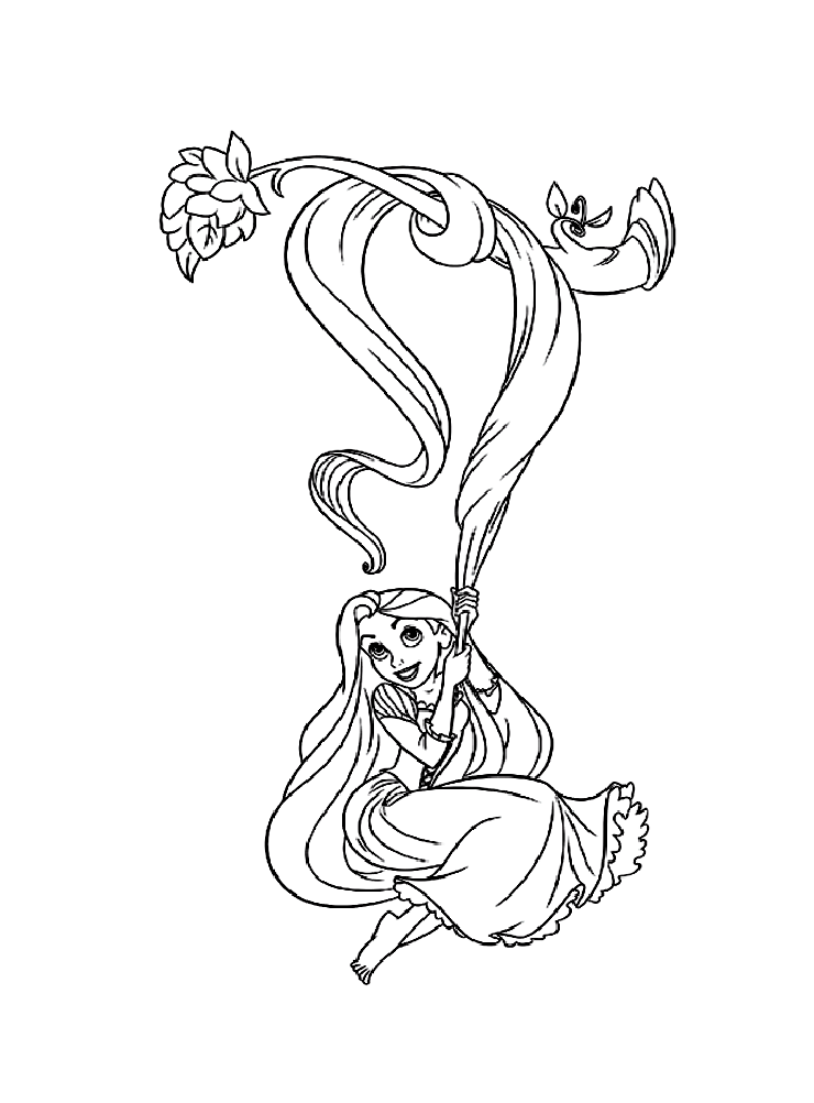 coloriage a dessiner raiponce disney