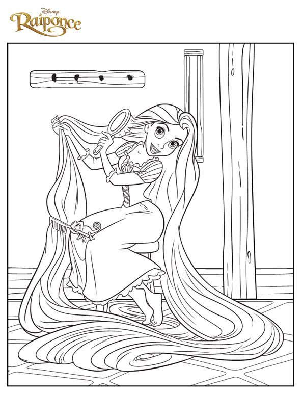 dessin princesse raiponce gratuit Ã imprimer