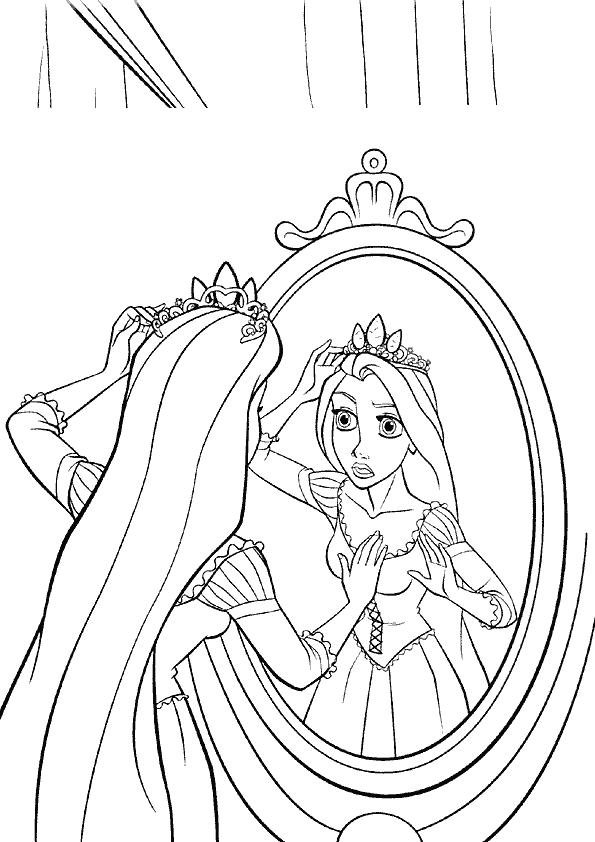 Coloriage A Dessiner Raiponce Walt Disney