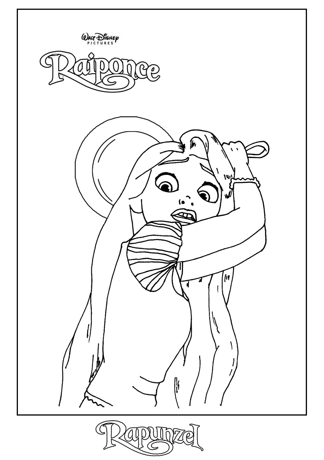 coloriage   dessiner raiponce   colorier