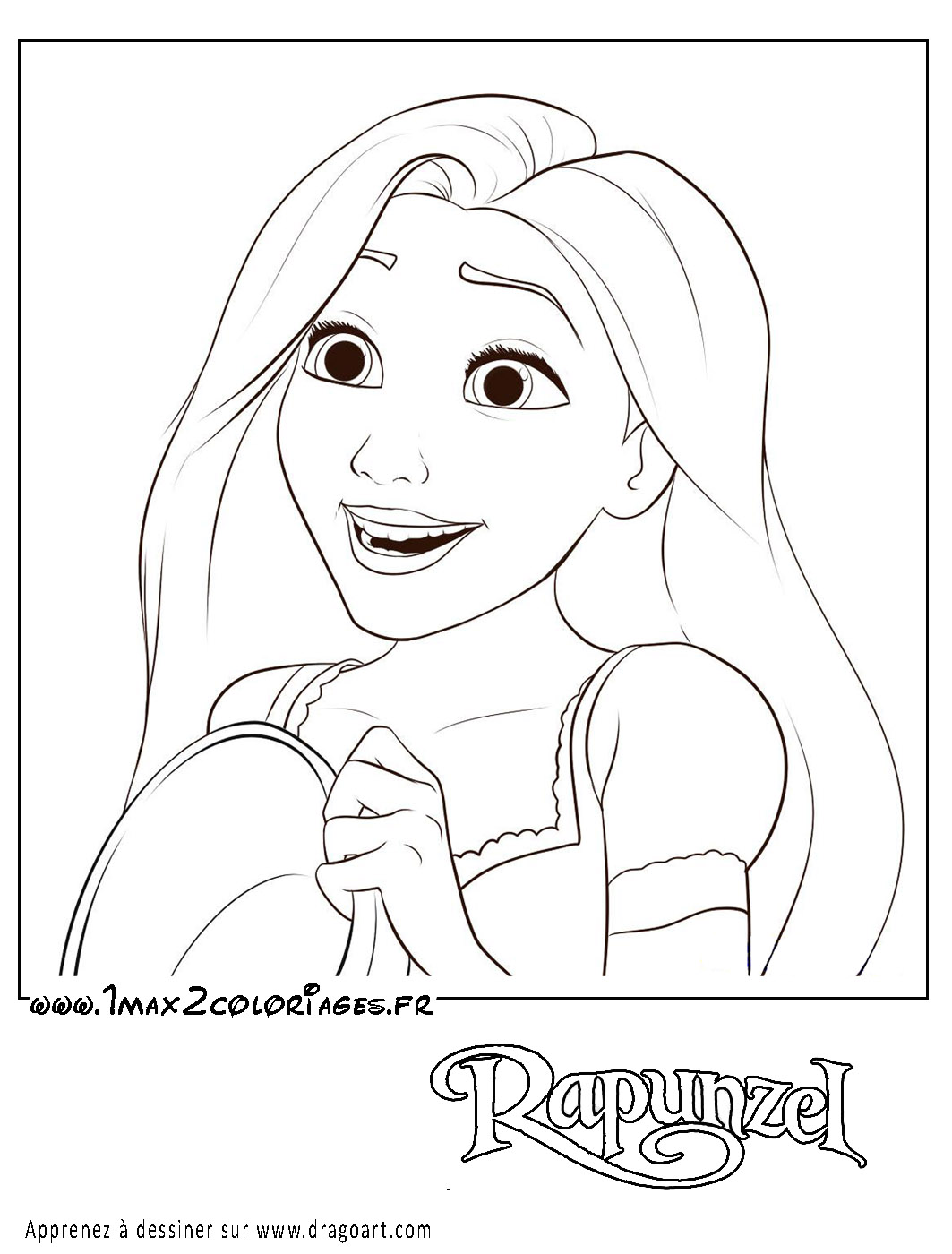 coloriage princesse raiponce gratuit   imprimer