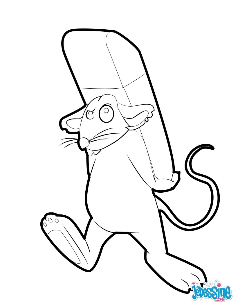 coloriage d'un rat