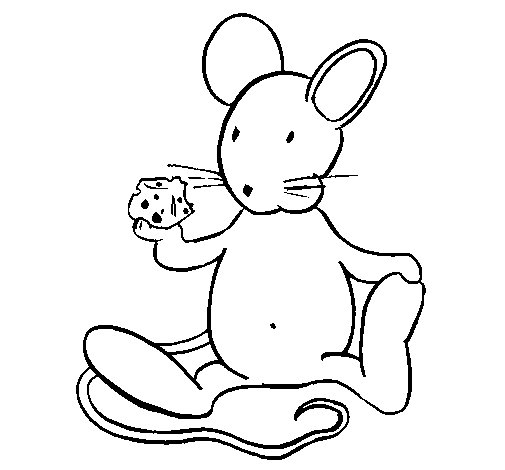 coloriage rat musqué