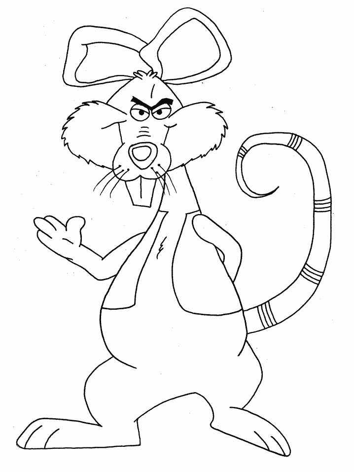 dessin à colorier rat
