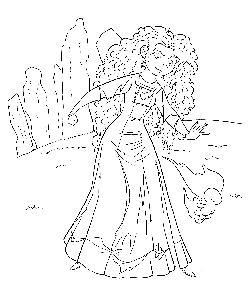 coloriage de rebelle et son cheval dessin rebelles de la foret 2 coloriage rebelle gratuit